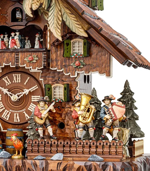 Cuckoo Clock - Chalet-Style - 8-Day Movement - Black Forest House