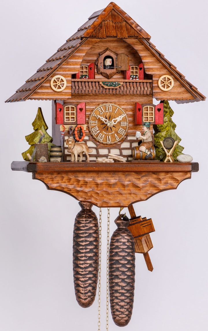 Cuckoo Clock - Chalet-Style - 8-Day Movement - Black Forest House